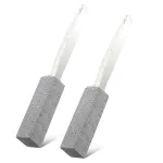 2 Pack Toilet Cleaner Hard Water Build up Remover with Ergonomic Handle, Toilet Bowl Stain Ring Remover, Pumice Cleaning Stone with Handle for Kitchen/Bathroom/Pool/Household Cleaning