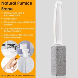 2 Pack Toilet Cleaner Hard Water Build up Remover with Ergonomic Handle, Toilet Bowl Stain Ring Remover, Pumice Cleaning Stone with Handle for Kitchen/Bathroom/Pool/Household Cleaning 2 Pack Toilet Cleaner Hard Water Build up Remover with Ergonomic Handle, Toilet Bowl Stain Ring Remover, Pumice Cleaning Stone with Handle for Kitchen/Bathroom/Pool/Household Cleaning