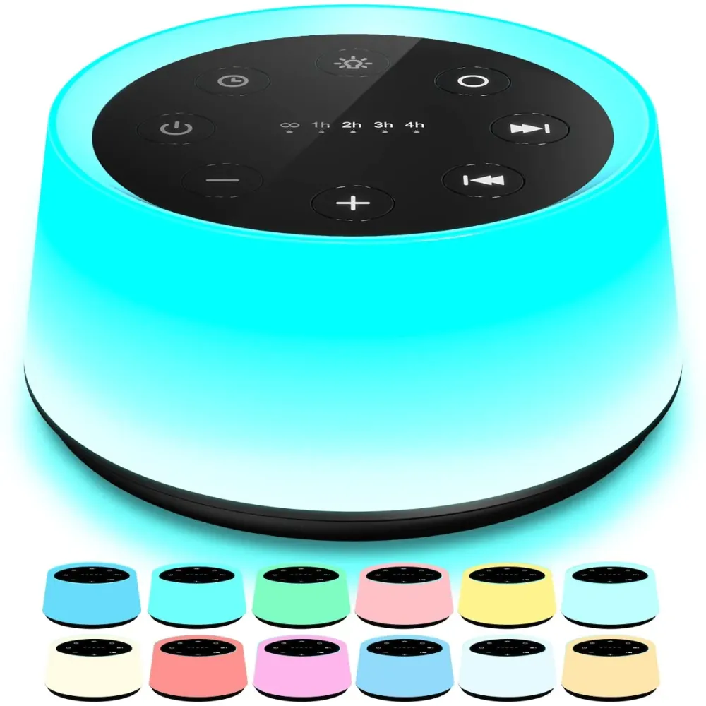 ColorsNoise Sound Machine and White Noise Machine with 30 Soothing Sounds with 12 Colors Baby Night Light with Memory Function (Black) ColorsNoise Sound Machine and White Noise Machine with 30 Soothing Sounds with 12 Colors Baby Night Light with Memory Function (Black)