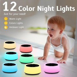 ColorsNoise Sound Machine and White Noise Machine with 30 Soothing Sounds with 12 Colors Baby Night Light with Memory Function (Black) ColorsNoise Sound Machine and White Noise Machine with 30 Soothing Sounds with 12 Colors Baby Night Light with Memory Function (Black)