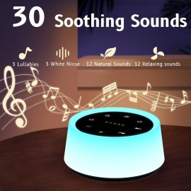ColorsNoise Sound Machine and White Noise Machine with 30 Soothing Sounds with 12 Colors Baby Night Light with Memory Function (Black) ColorsNoise Sound Machine and White Noise Machine with 30 Soothing Sounds with 12 Colors Baby Night Light with Memory Function (Black)