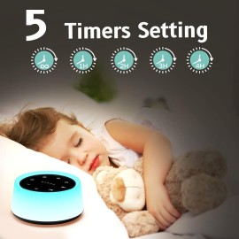 ColorsNoise Sound Machine and White Noise Machine with 30 Soothing Sounds with 12 Colors Baby Night Light with Memory Function (Black) ColorsNoise Sound Machine and White Noise Machine with 30 Soothing Sounds with 12 Colors Baby Night Light with Memory Function (Black)