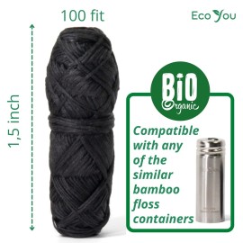 EcoYou Bamboo Charcoal Dental Floss | Mint & Candelilla Wax | Vegan & Biodegradable (4 Refills Pack) EcoYou Bamboo Charcoal Dental Floss | Mint & Candelilla Wax | Vegan & Biodegradable (4 Refills Pack)