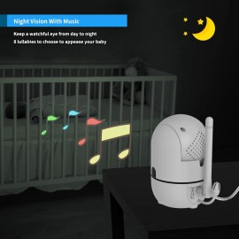 HelloBaby No WiFi Baby Monitor 5 Screen 30-Hour Battery Pan-Tilt-Zoom Video Upgrade with Camera and Audio, Night Vision, VOX, 2-Way Talk, 8 Lullabies and 1000ft Range HelloBaby No WiFi Baby Monitor 5 Screen 30-Hour Battery Pan-Tilt-Zoom Video Upgrade with Camera and Audio, Night Vision, VOX, 2-Way Talk, 8 Lullabies and 1000ft Range