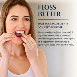Better & Better Natural Floss in Refillable Glass Jar | Waxed & Zero Plastic Oral Care - 100% Plant-Based, Vegan, Eco and Non Toxic Dental Floss, 1 Spool Better & Better Natural Floss in Refillable Glass Jar | Waxed & Zero Plastic Oral Care - 100% Plant-Based, Vegan, Eco and Non Toxic Dental Floss, 1 Spool