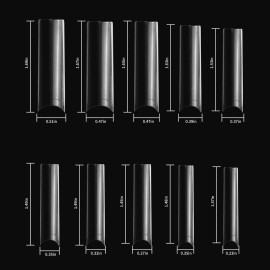 No C Curve XXL Square Nail Tips-Clear Acrylic Nails Square Shape Nail Tips SITELENABY 500 pcs Flattened Half Cover False Nails for Nail Salons and DIY French ABS Nail Tips (xxl Long Sqare No c curve)
