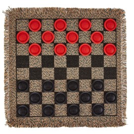 3-in-1 Mini Checkers Rug + Classic & Mega Tic Tac Toe - Portable Compact 12 x 12 Reversible Checkerboard Rug - Travel, Parties, Games on The Go, Family Board Game Night 3-in-1 Mini Checkers Rug + Classic & Mega Tic Tac Toe - Portable Compact 12 x 12 Reversible Checkerboard Rug - Travel, Parties, Games on The Go, Family Board Game Night