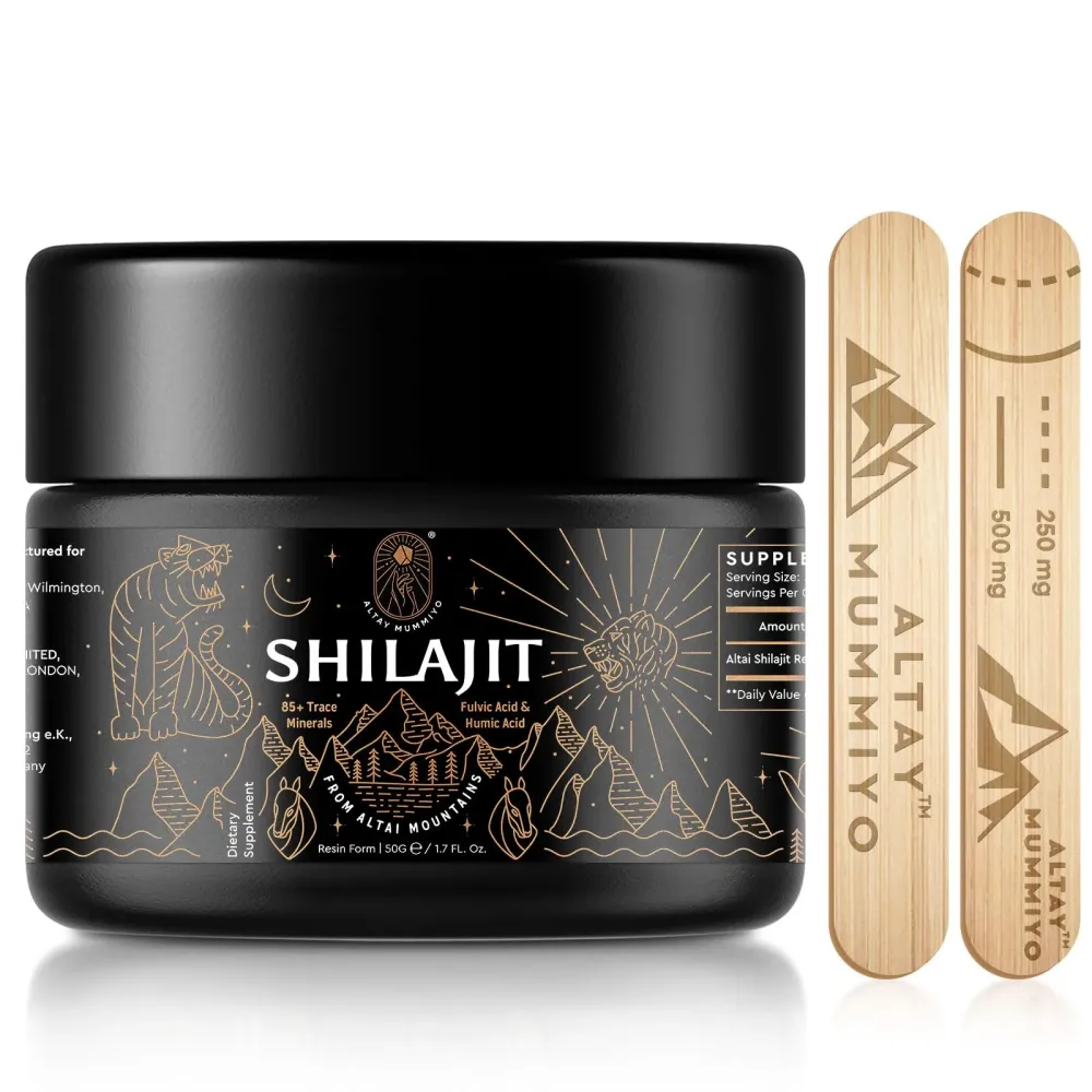 Shilajit Resin with Fulvic Acid & Trace Minerals, Original Siberian Pure Shilajit with 85+ Humic Acid Supplement Gel for Energy & Immune System - 100 Serving / 50g Shilajit Resin with Fulvic Acid & Trace Minerals, Original Siberian Pure Shilajit with 85+ Humic Acid Supplement Gel for Energy & Immune System - 100 Serving / 50g