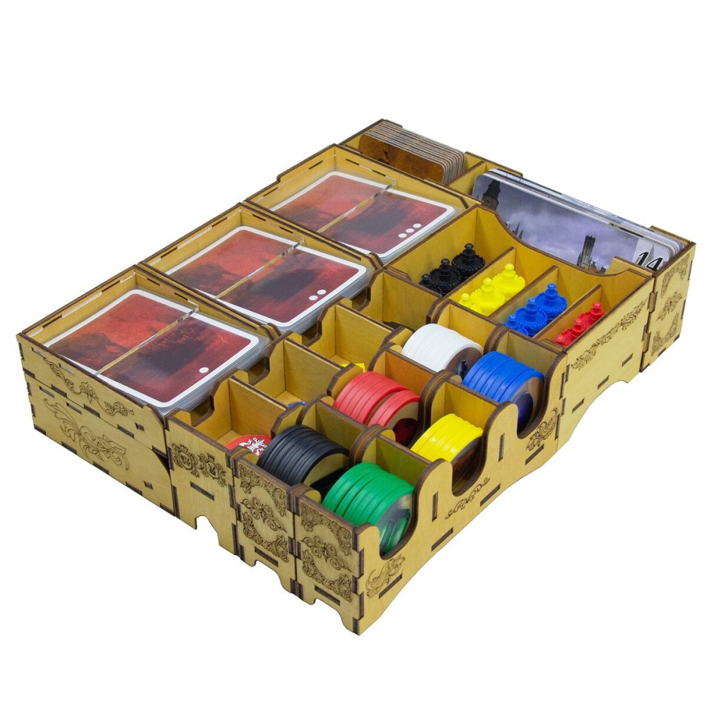 SMONEX Board Game Organizer Compatible with All of Splendor Board Game Expansion - Organizer Insert Suitable for Splendor Made from Strong Plywood