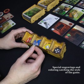 SMONEX Board Game Organizer Compatible with All of Splendor Board Game Expansion - Organizer Insert Suitable for Splendor Made from Strong Plywood