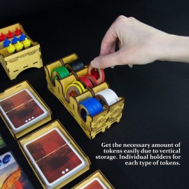 SMONEX Board Game Organizer Compatible with All of Splendor Board Game Expansion - Organizer Insert Suitable for Splendor Made from Strong Plywood