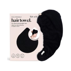 Kitsch Microfiber Hair Towel Wrap for Women - Microfiber Towel, Super Absorbent, Quick Dry, Anti-Frizz - for Long and Short Hairs, Turbans for Women, Hair Wrap - Black Kitsch Microfiber Hair Towel Wrap for Women - Microfiber Towel, Super Absorbent, Quick Dry, Anti-Frizz - for Long and Short Hairs, Turbans for Women, Hair Wrap - Black