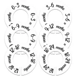 Pro Goleem Baby Closet Dividers Unisex Baby Closet Organizer for Nursery Baby Clothes Size Age Dividers Fits 1.5 Rod 6 PCS