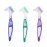 3 Pcs Denture Cleaning Brush Portable Cleaning Brush False Teeth Brushes for Denture Care Denture Cleaner with Multi-Layered Soft Bristles and Dual Angled