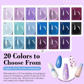 AZUREBEAUTY Dip Powder Nail Kit Starter, 20 Colors Purple Blue Glitter Dipping Powder Recycling Tray Essential Liquid Set Base Top Coat Activator French Dip Nails Art Manicure Beginner Salon 31 Pcs AZUREBEAUTY Dip Powder Nail Kit Starter, 20 Colors Purple Blue Glitter Dipping Powder Recycling Tray Essential Liquid Set Base Top Coat Activator French Dip Nails Art Manicure Beginner Salon 31 Pcs