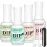 AZUREBEAUTY 4+4pc Dip Powder Liquid Set, 15ml/0.5oz, with Base/Top Coat, Activator, Brush Saver, Nail File - No Lamp Needed
