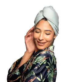 KISMETICS - Tee Shirt Drying Wrap, Frizz Free, Soft & Lightweight&Flexible, Hair Drying Turban, Gentle Drying Towel Wrap with Button, for Long Hair (Sage) KISMETICS - Tee Shirt Drying Wrap, Frizz Free, Soft & Lightweight&Flexible, Hair Drying Turban, Gentle Drying Towel Wrap with Button, for Long Hair (Sage)