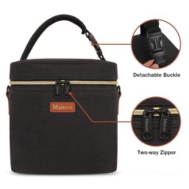 Mancro Breastmilk Cooler Bag with Ice Pack, Fits 6 Baby Bottles Up to 9 Ounce Insulated Bottle Bag, Breast Milk on The go Strap, for Nursing Mom Daycare, Black Mancro Breastmilk Cooler Bag with Ice Pack, Fits 6 Baby Bottles Up to 9 Ounce Insulated Bottle Bag, Breast Milk on The go Strap, for Nursing Mom Daycare, Black