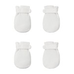 Newborn Baby No Scratch Mittens Stay On, 100% Cotton Breathable, Adjustable Infant Gloves for Baby Boys Girls Mittens