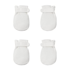 Newborn Baby No Scratch Mittens Stay On, 100% Cotton Breathable, Adjustable Infant Gloves for Baby Boys Girls Mittens