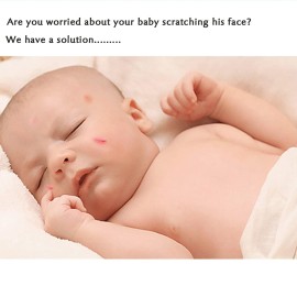 Newborn Baby No Scratch Mittens Stay On, 100% Cotton Breathable, Adjustable Infant Gloves for Baby Boys Girls Mittens Newborn Baby No Scratch Mittens Stay On, 100% Cotton Breathable, Adjustable Infant Gloves for Baby Boys Girls Mittens