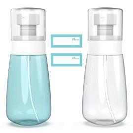 RELANOR Pack 2 Small Spray Bottle Travel Size 3.39oz/100ml - PETG Mist Spray Bottle Travel - Travel Spray Bottle Leak Proof - Mini Travel Sized Spray Bottles for Toners, Face & Hair Mist