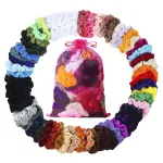 ADRIONE Velvet Scrunchies for Women, Girls & Kids - 60 Pack Ponytails Hair Ties Scrunchie Bulk Scrunchy Ponytail Holders for Thick, Curly, Medium, Thin & Fine Hair