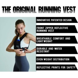 REVALI Running Vest, USA Original Patent, Zip Reflective Running Vests with 500ml Hydration Bottle, Adjustable Waistband & Breathable Material, Chest Pack Gear Phone Holder for Running, Men & Women REVALI Running Vest, USA Original Patent, Zip Reflective Running Vests with 500ml Hydration Bottle, Adjustable Waistband & Breathable Material, Chest Pack Gear Phone Holder for Running, Men & Women