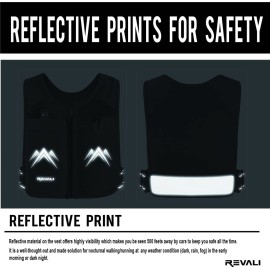 REVALI Running Vest, USA Original Patent, Zip Reflective Running Vests with 500ml Hydration Bottle, Adjustable Waistband & Breathable Material, Chest Pack Gear Phone Holder for Running, Men & Women REVALI Running Vest, USA Original Patent, Zip Reflective Running Vests with 500ml Hydration Bottle, Adjustable Waistband & Breathable Material, Chest Pack Gear Phone Holder for Running, Men & Women