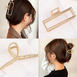 Mehayi 3 PCS Metal Large Claw Clips for Thick Heavy Hair, Strong Hold Big Non-Slip Hair Catch Barrette Jaw Clamp for Long Hair, Fashion Styling Accessories for Women Girls Mehayi 3 PCS Metal Large Claw Clips for Thick Heavy Hair, Strong Hold Big Non-Slip Hair Catch Barrette Jaw Clamp for Long Hair, Fashion Styling Accessories for Women Girls