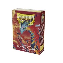 Dragon Shield 60 ct Japanese Matte Outer Sleeves Clear 60 ct Card Individual Pack