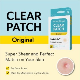 DERMA ANGEL Invisible Pimple Patches for Cystic Acne - Premium Hydrocolloid Acne Patches & Zit Stickers, Cystic Acne Patch with Matte Finish - 240 Count - 3 Sizes Invisible Plus (Clear Patch) DERMA ANGEL Invisible Pimple Patches for Cystic Acne - Premium Hydrocolloid Acne Patches & Zit Stickers, Cystic Acne Patch with Matte Finish - 240 Count - 3 Sizes Invisible Plus (Clear Patch)