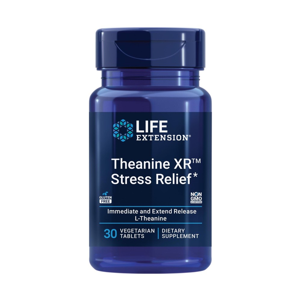 Life Extension Theanine XR Stress Relief - L-Theanine - Promotes a Calm Response to Daytime Stress - Non-GMO, Gluten-Free, Vegetarian - 30 Tablets Life Extension Theanine XR Stress Relief - L-Theanine - Promotes a Calm Response to Daytime Stress - Non-GMO, Gluten-Free, Vegetarian - 30 Tablets