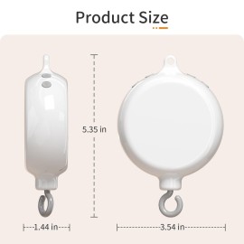 FEISIKE Crib Mobile Motor, Baby Music Box Spinner with 3 ModesSpin Only, Music Only, Spin & Music 0-100 Volume Control,35 Lullabies,Portable Sound Machine,Auto-Off 30 Minutes, Battery Operated FEISIKE Crib Mobile Motor, Baby Music Box Spinner with 3 ModesSpin Only, Music Only, Spin & Music 0-100 Volume Control,35 Lullabies,Portable Sound Machine,Auto-Off 30 Minutes, Battery Operated