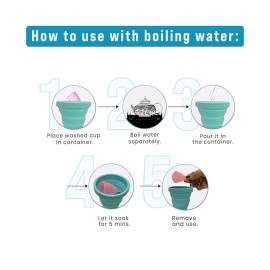 Sirona Menstrual Cups Container Foldable Sterilizing Silicone - 1 Unit | Microwave Friendly | Foldable Menstrual Cup Sterilizer | BPA Free and Non-Toxic | for Camping, Public Restrooms