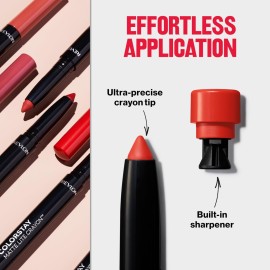 REVLON ColorStay Matte Lite Crayon Lipstick with Built-in Sharpener, Smudge-proof, Water-Resistant Non-Drying Lipcolor, 003 Souffl All Day, 0.049 oz REVLON ColorStay Matte Lite Crayon Lipstick with Built-in Sharpener, Smudge-proof, Water-Resistant Non-Drying Lipcolor, 003 Souffl All Day, 0.049 oz