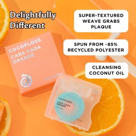 Cocofloss Woven Dental Floss, Dentist-Designed Oral Care, Orange Scent, Waxed, Expanding, Kid-Friendly String Floss with Coconut Oil, 1 Spool (33 yd) Cocofloss Woven Dental Floss, Dentist-Designed Oral Care, Orange Scent, Waxed, Expanding, Kid-Friendly String Floss with Coconut Oil, 1 Spool (33 yd)