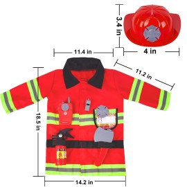 Liberry Fireman Costume for Kids 3 4 5 Years Old, Firefighter Tools with Fire Extinguisher, Pretend Play Toy Gift for Toddler Boys & Girls Liberry Fireman Costume for Kids 3 4 5 Years Old, Firefighter Tools with Fire Extinguisher, Pretend Play Toy Gift for Toddler Boys & Girls