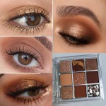 AMY\'S DIARY Dark Brown EyeShadow Palette, Copper Eyeshadow glitter brown matte Shimmer Makeup,Hazel Eyes Eyeshadow Palette,smokey eye eyeshadow palette waterproof Long Lasting