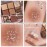 AMY\'S DIARY Dark Brown EyeShadow Palette, Copper Eyeshadow glitter brown matte Shimmer Makeup,Hazel Eyes Eyeshadow Palette,smokey eye eyeshadow palette waterproof Long Lasting