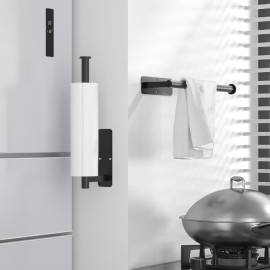 ASTOFLI Paper Towel Holder Under Cabinet No Drilling, Self Adhesive Paper Towel Holder Wall Mount for Kitchen Rack, Under Counter Napin Holder No Drill, RV, 304 Stainless Steel 12 Inch Matte Black ASTOFLI Paper Towel Holder Under Cabinet No Drilling, Self Adhesive Paper Towel Holder Wall Mount for Kitchen Rack, Under Counter Napin Holder No Drill, RV, 304 Stainless Steel 12 Inch Matte Black