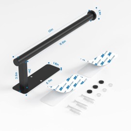 ASTOFLI Paper Towel Holder Under Cabinet No Drilling, Self Adhesive Paper Towel Holder Wall Mount for Kitchen Rack, Under Counter Napin Holder No Drill, RV, 304 Stainless Steel 12 Inch Matte Black ASTOFLI Paper Towel Holder Under Cabinet No Drilling, Self Adhesive Paper Towel Holder Wall Mount for Kitchen Rack, Under Counter Napin Holder No Drill, RV, 304 Stainless Steel 12 Inch Matte Black