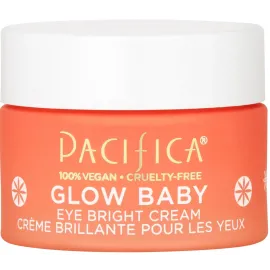 Pacifica Glow Baby Brightening Eye Cream - Vitamin C Under Eye Cream for Dark Circles & Puffiness, Caffeine-Infused Eye Brightener for Tired Eyes Fragrance-Free 0.5 oz Clean Vegan Dermatologist Tested