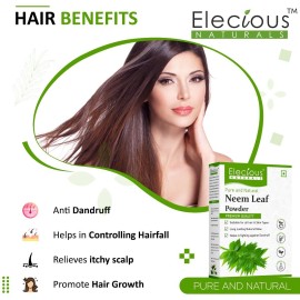 Elecious 100% Natural Neem Powder Margosa, Azadirachta Indica Leaf Powder Ideal for Face Pack and Hair Chemical Free Hair Cleanser for Healthy Hair 200gm Elecious 100% Natural Neem Powder Margosa, Azadirachta Indica Leaf Powder Ideal for Face Pack and Hair Chemical Free Hair Cleanser for Healthy Hair 200gm