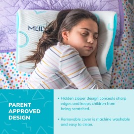 MLILY Kids Pillow for Sleeping, Adjustable Kids Memory Foam Pillow for Bed Set, Breathable and Cooling Pillows for Kids Boy Girl, CertiPUR-US Certified, 12x20 Inch, Blue MLILY Kids Pillow for Sleeping, Adjustable Kids Memory Foam Pillow for Bed Set, Breathable and Cooling Pillows for Kids Boy Girl, CertiPUR-US Certified, 12x20 Inch, Blue