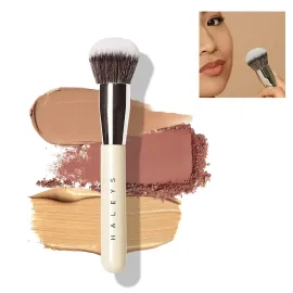 HALEYS Kabuki Makeup Brush VEGAN+CRUELTY-FREE, Sustainable Wood, Vegan Bristles for Airbrushed Finish, For Creams, Liquids, Powder, Streak-free, Perfect Blending, Buffs, Blurs, Smooths with Control HALEYS Kabuki Makeup Brush VEGAN+CRUELTY-FREE, Sustainable Wood, Vegan Bristles for Airbrushed Finish, For Creams, Liquids, Powder, Streak-free, Perfect Blending, Buffs, Blurs, Smooths with Control