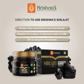 Krishna\'s Herbal & Ayurveda Pure Shilajit/Shilajeet Original Resin Pack of Stamina Booster, Himalayan Sudh Shilajit -30 gm