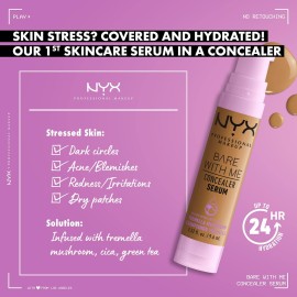 NYX PROFESSIONAL MAKEUP Bare With Me Concealer Serum, Concealer Makeup For Up To 24Hr Hydration - Beige NYX PROFESSIONAL MAKEUP Bare With Me Concealer Serum, Concealer Makeup For Up To 24Hr Hydration - Beige