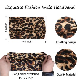 XTREND 4 Packs Wide Headband Fashion Headscarf Bohemian Style Elastic Knotted Non-slip Headband Suitable For Black Women Outdoor Yoga Sports Printed Hair Accessories XTREND 4 Packs Wide Headband Fashion Headscarf Bohemian Style Elastic Knotted Non-slip Headband Suitable For Black Women Outdoor Yoga Sports Printed Hair Accessories