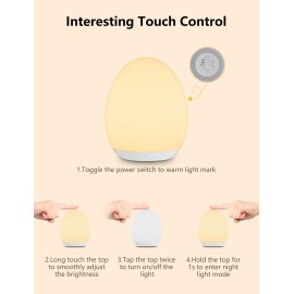 MediAcous Night Light for Kids, Egg Light for Nursery, 7 Colors Changing & Stepless Dimming, Soft Silicone Touch Night Lamp with 1 Hour Timer, Rechargeable Nursery Night for Breastfeeding MediAcous Night Light for Kids, Egg Light for Nursery, 7 Colors Changing & Stepless Dimming, Soft Silicone Touch Night Lamp with 1 Hour Timer, Rechargeable Nursery Night for Breastfeeding